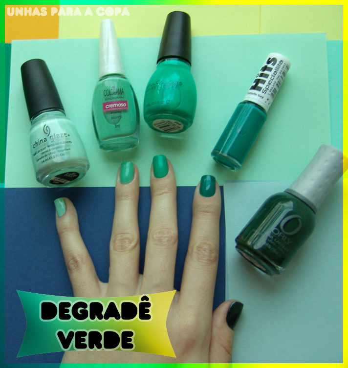 Unhas verde e amarelo