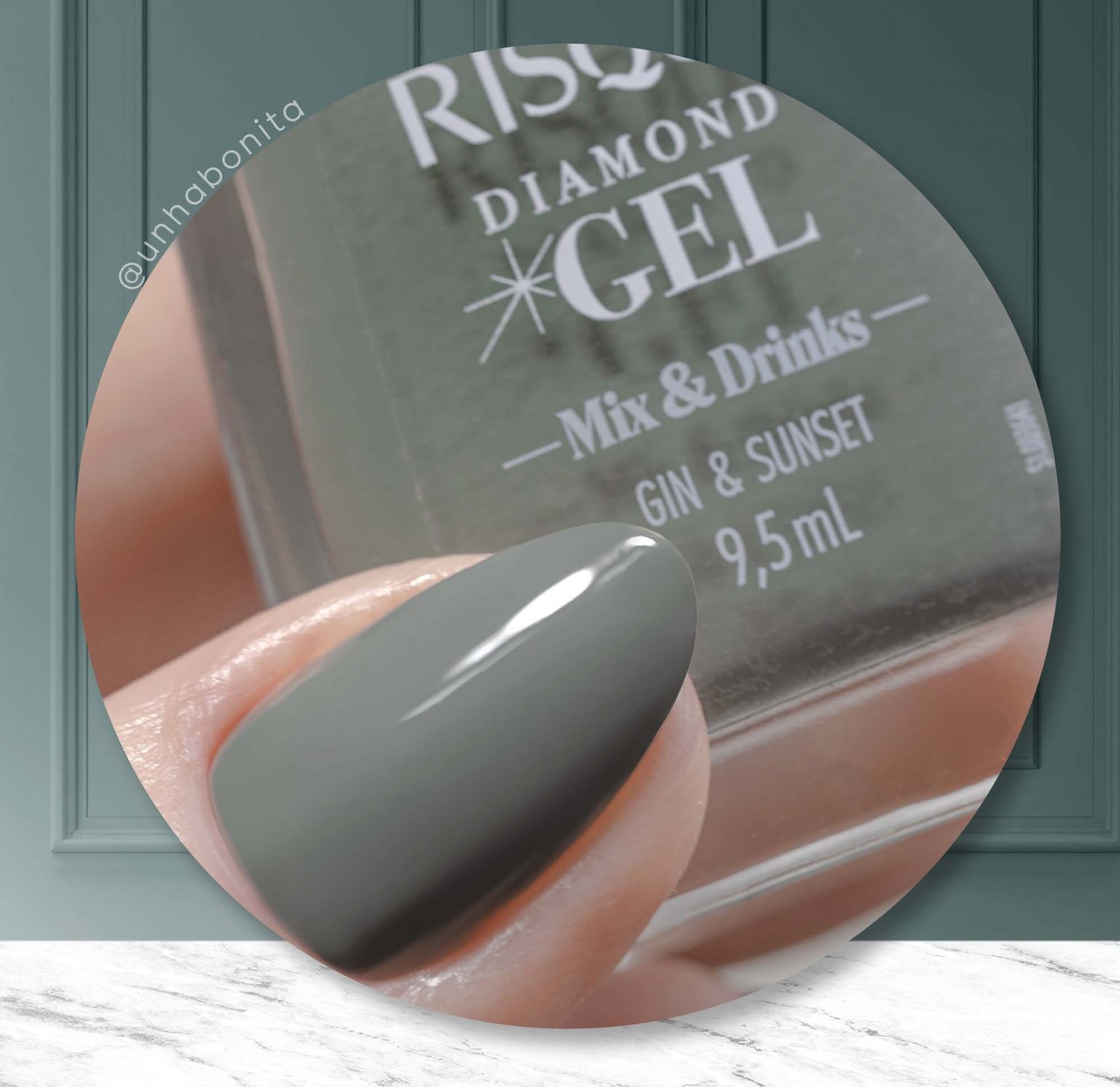 Risqué Diamond Gel Mix & Drinks - swatches das novas cores da linha