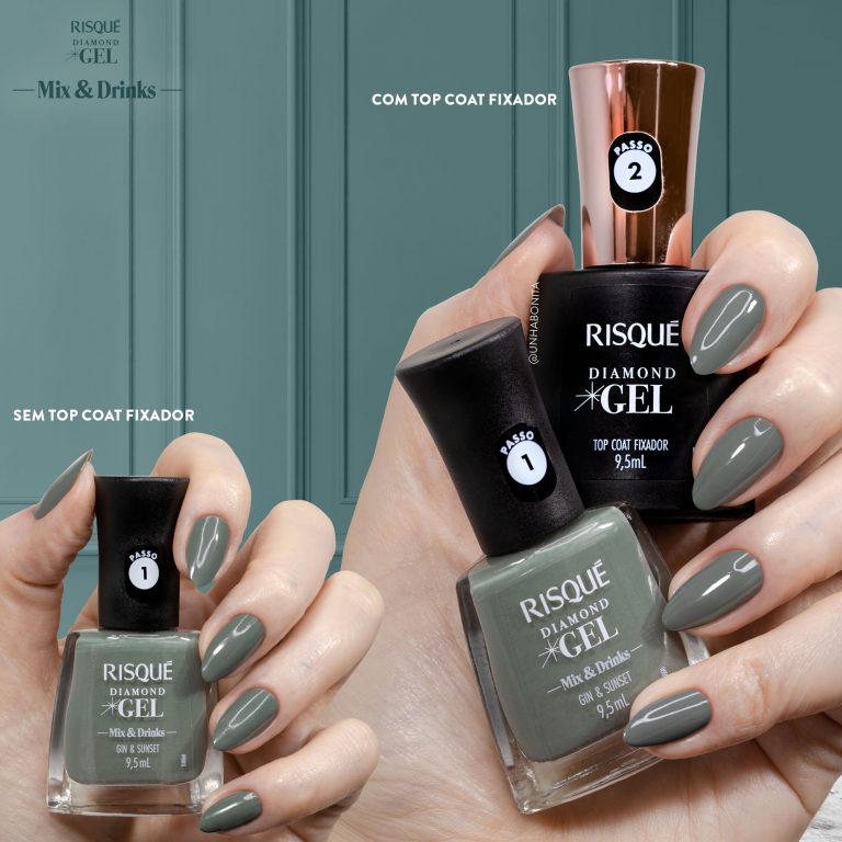 Risqué Diamond Gel Mix & Drinks - swatches das novas cores da linha