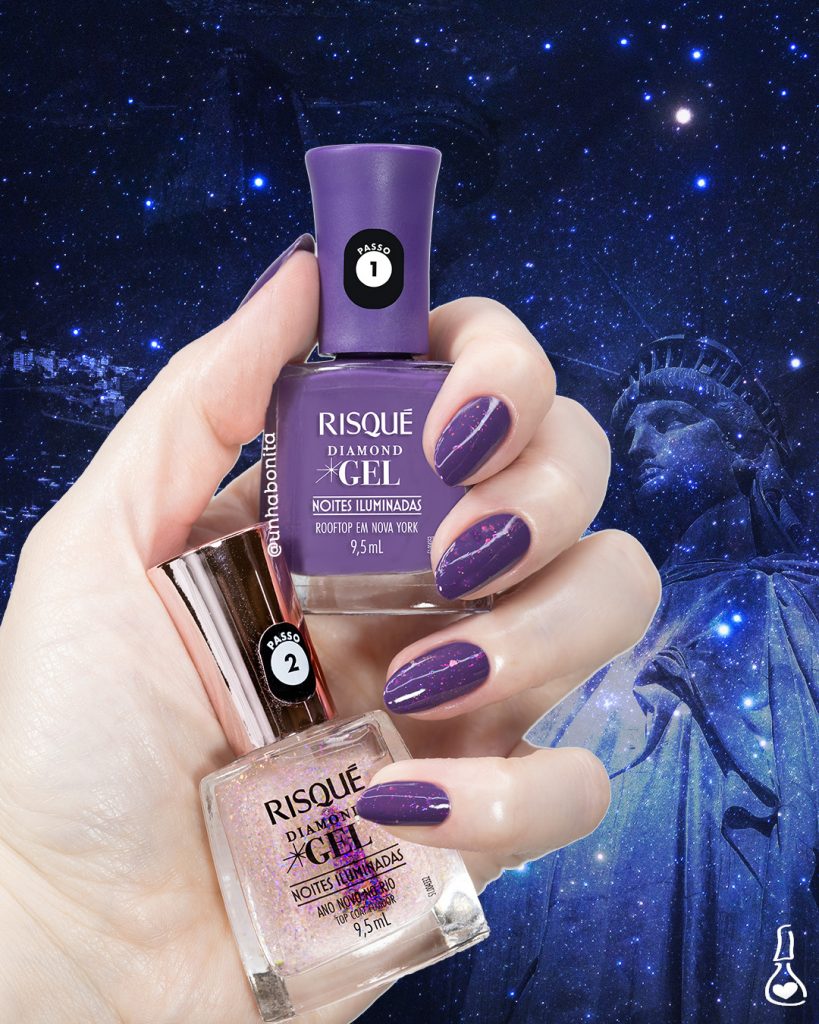Risqué Diamond Gel Noites Iluminadas - swatches